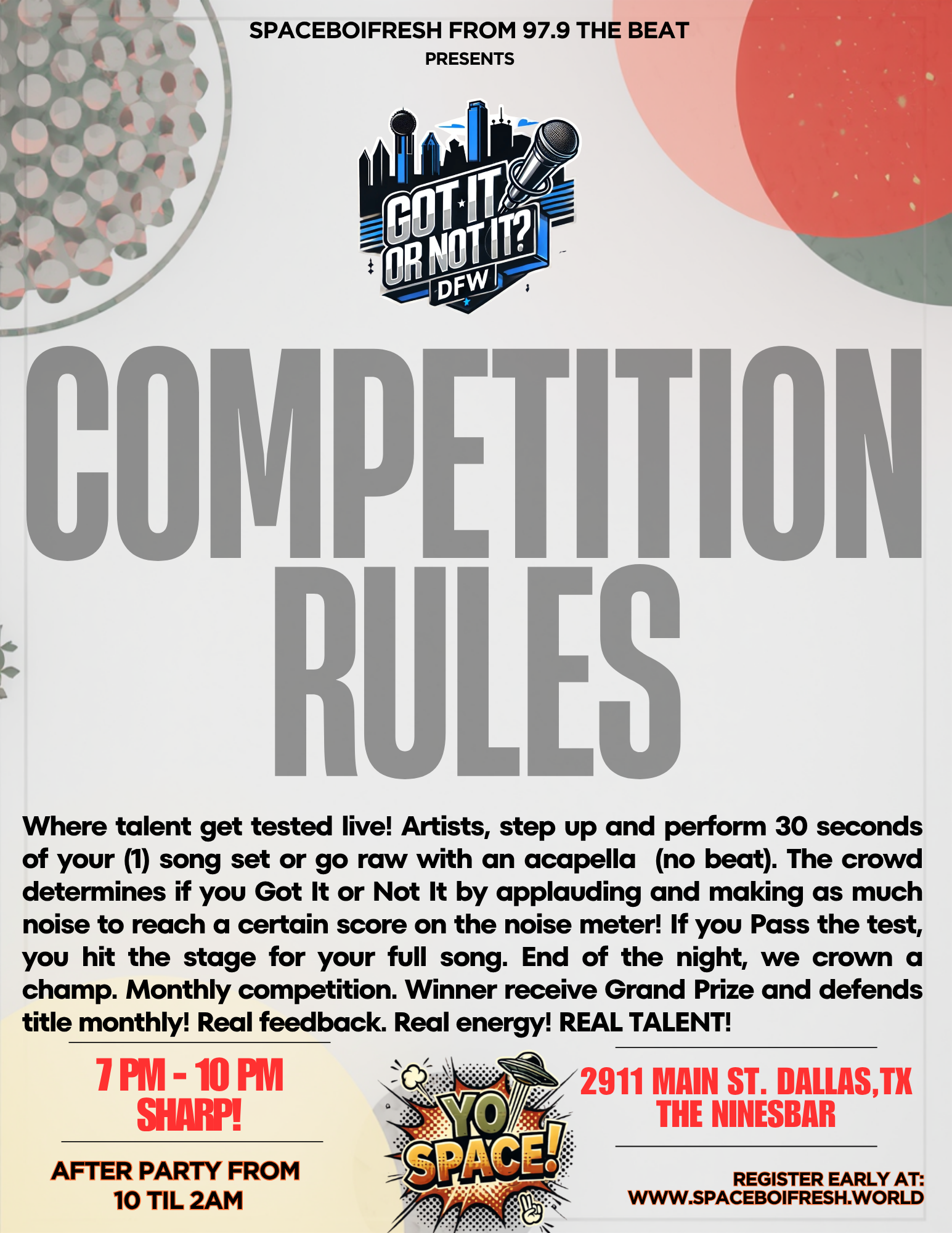 Got It Or Not It? DFW — Competition Rules